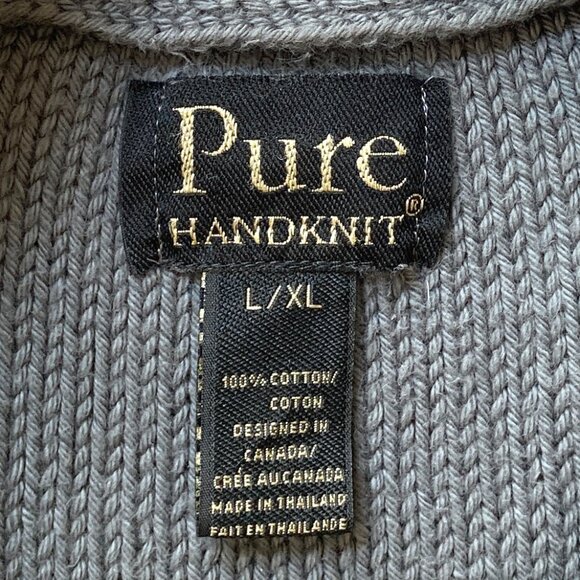 PURE Handknit Cotton Short Sleeve Cardigan - Picture 3 of 9